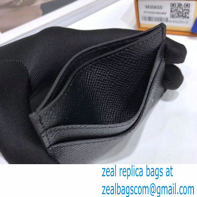Louis Vuitton Double Card Holder Taiga Leather Black M32730