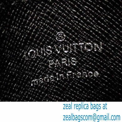 Louis Vuitton Double Card Holder Taiga Leather Black M32730