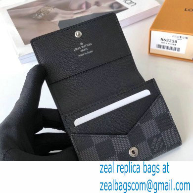 Louis Vuitton Enveloppe Carte de visite Card Holder Damier Graphite Canvas N63338