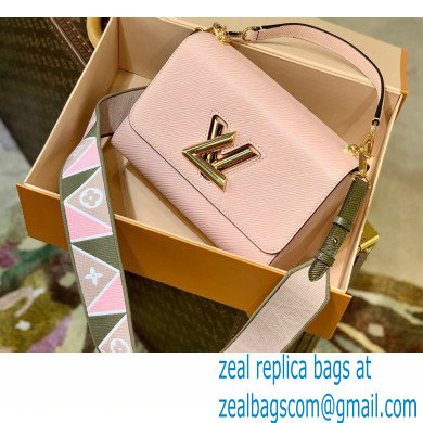 Louis Vuitton Epi Leather Twist MM Bag Karakoram M59028 Rose Jasmin Pink 2021 - Click Image to Close