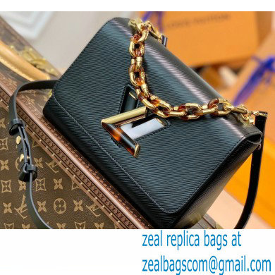 Louis Vuitton Epi Leather Twist MM Bag M58715 Black 2021 - Click Image to Close
