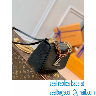 Louis Vuitton Epi Leather Twist MM Bag M58715 Black 2021 - Click Image to Close