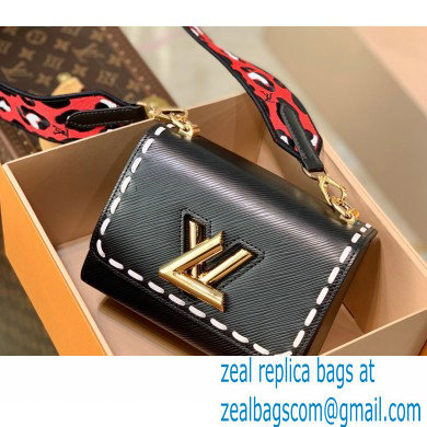 Louis Vuitton Epi Leather Twist PM Bag Wild at Heart Capsule M58723 Black 2021 - Click Image to Close