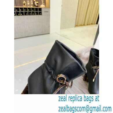 Louis Vuitton Heel 10cm Silhouette Ankle Boots Black 2021