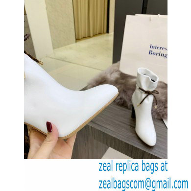 Louis Vuitton Heel 10cm Silhouette Ankle Boots White 2021