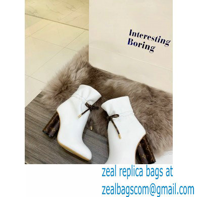 Louis Vuitton Heel 10cm Silhouette Ankle Boots White 2021