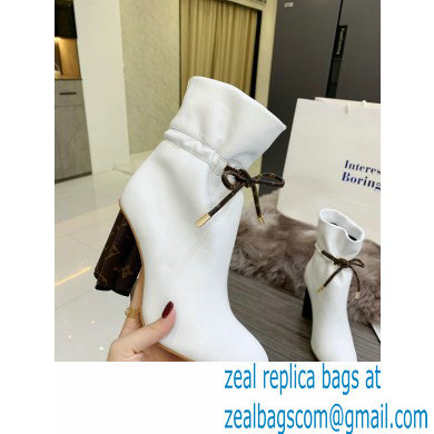 Louis Vuitton Heel 10cm Silhouette Ankle Boots White 2021