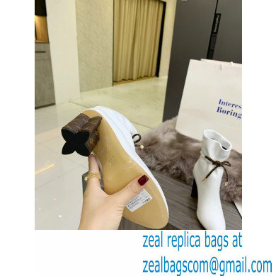 Louis Vuitton Heel 10cm Silhouette Ankle Boots White 2021