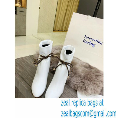 Louis Vuitton Heel 10cm Silhouette Ankle Boots White 2021
