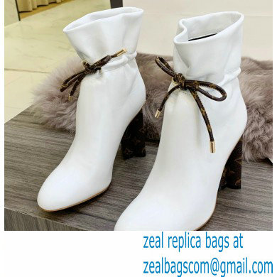 Louis Vuitton Heel 10cm Silhouette Ankle Boots White 2021