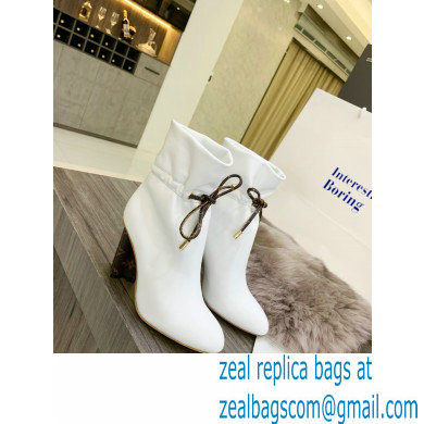 Louis Vuitton Heel 10cm Silhouette Ankle Boots White 2021