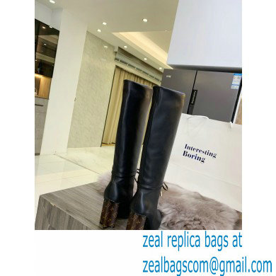 Louis Vuitton Heel 10cm Silhouette High Boots Black 2021