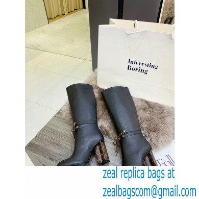 Louis Vuitton Heel 10cm Silhouette High Boots Black 2021