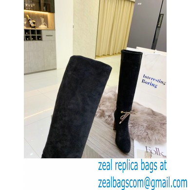 Louis Vuitton Heel 10cm Silhouette High Boots Suede Black 2021