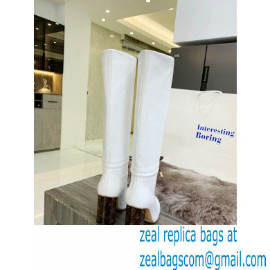 Louis Vuitton Heel 10cm Silhouette High Boots White 2021