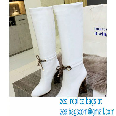 Louis Vuitton Heel 10cm Silhouette High Boots White 2021