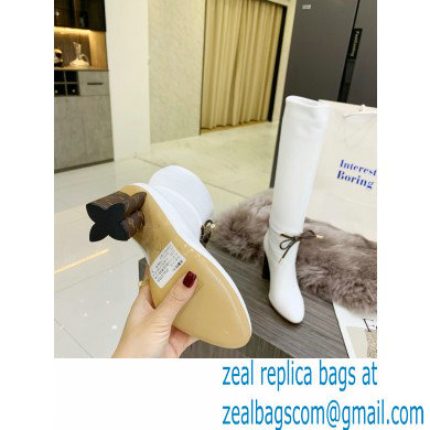 Louis Vuitton Heel 10cm Silhouette High Boots White 2021