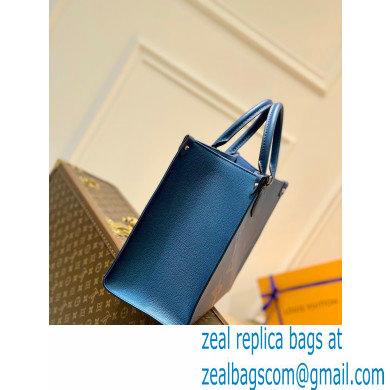 Louis Vuitton Monogram Empreinte Giant Onthego Tote Bag MM blue M45595