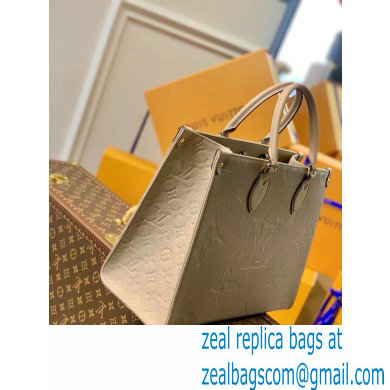 Louis Vuitton Monogram Empreinte Giant Onthego Tote Bag MM gray M45607 - Click Image to Close