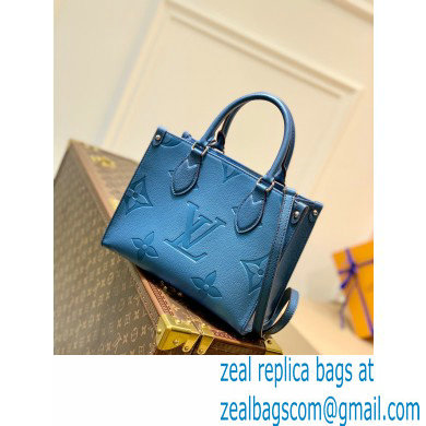 Louis Vuitton Monogram Empreinte Giant Onthego Tote Bag PM blue M45653 - Click Image to Close