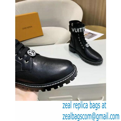 Louis Vuitton Territory Flat Ranger Ankle Boots Black with Adjustable Velcro Strap 2021 - Click Image to Close