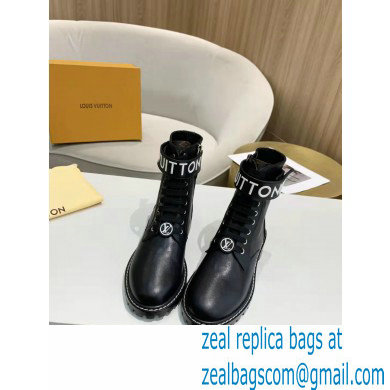 Louis Vuitton Territory Flat Ranger Ankle Boots Black with Adjustable Velcro Strap 2021 - Click Image to Close