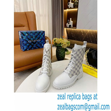 Louis Vuitton Territory Flat Ranger Ankle Boots Damier Azur Canvas 2021 - Click Image to Close