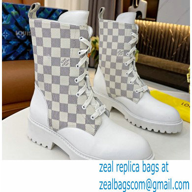 Louis Vuitton Territory Flat Ranger Ankle Boots Damier Azur Canvas 2021 - Click Image to Close