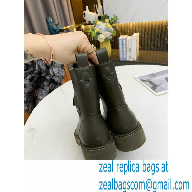 Louis Vuitton Territory Flat Ranger Ankle Boots Kaki Green 2021