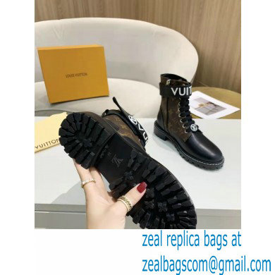 Louis Vuitton Territory Flat Ranger Ankle Boots Monogram Canvas with Adjustable Velcro Strap 2021