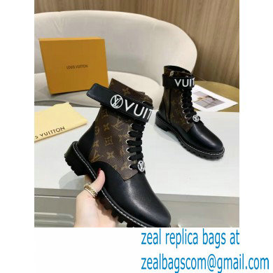 Louis Vuitton Territory Flat Ranger Ankle Boots Monogram Canvas with Adjustable Velcro Strap 2021