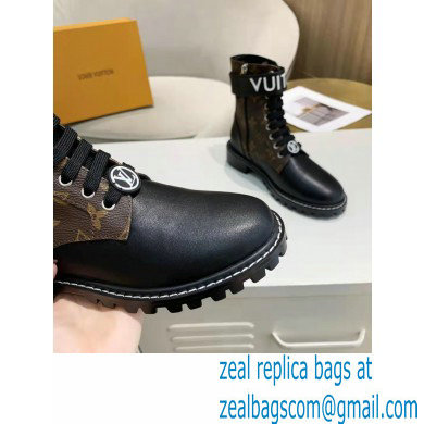 Louis Vuitton Territory Flat Ranger Ankle Boots Monogram Canvas with Adjustable Velcro Strap 2021