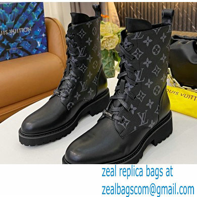 Louis Vuitton Territory Flat Ranger Ankle Boots Monogram Eclipse Canvas 2021