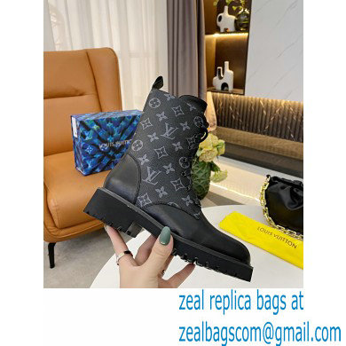 Louis Vuitton Territory Flat Ranger Ankle Boots Monogram Eclipse Canvas 2021 - Click Image to Close