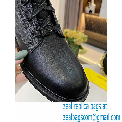 Louis Vuitton Territory Flat Ranger Ankle Boots Monogram Eclipse Canvas 2021 - Click Image to Close