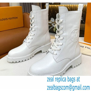 Louis Vuitton Territory Flat Ranger Ankle Boots White 2021 - Click Image to Close