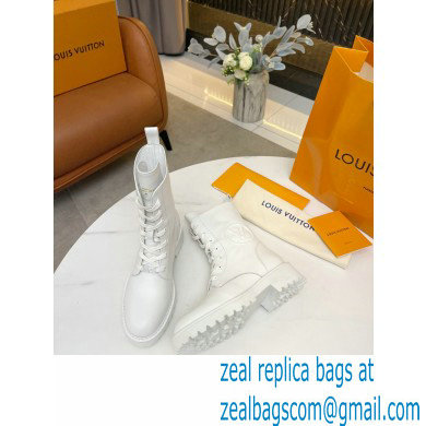 Louis Vuitton Territory Flat Ranger Ankle Boots White 2021