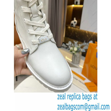 Louis Vuitton Territory Flat Ranger Ankle Boots White 2021 - Click Image to Close