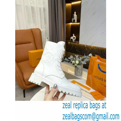 Louis Vuitton Territory Flat Ranger Ankle Boots White 2021 - Click Image to Close