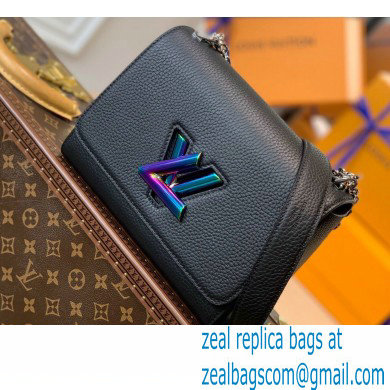 Louis Vuitton Twist MM Bag Ruthenium Hardware Iridescent Black 2021 - Click Image to Close