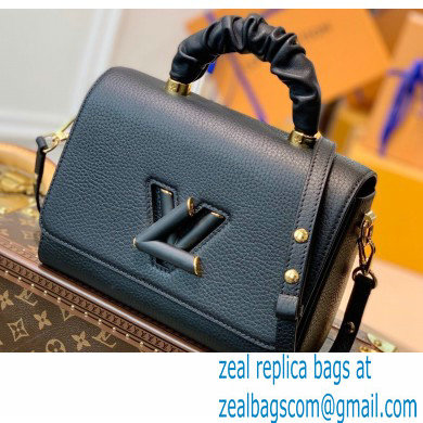 Louis Vuitton Twist MM Bag Scrunchie Handle M58688 Black 2021