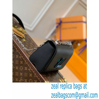 Louis Vuitton Twist Mini Bag Ruthenium Hardware M58597 Iridescent Black 2021