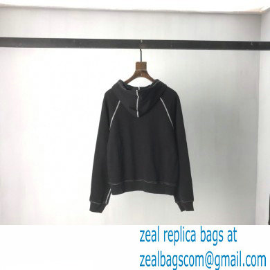 Prada Hoodie Sweatshirt Black with nylon details 2021