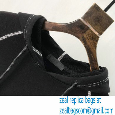 Prada Hoodie Sweatshirt Black with nylon details 2021