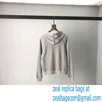 Prada Hoodie Sweatshirt Gray with nylon details 2021