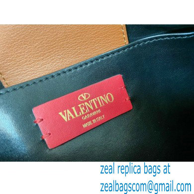 Valentino Supervee Calfskin Handbag Brown 2021