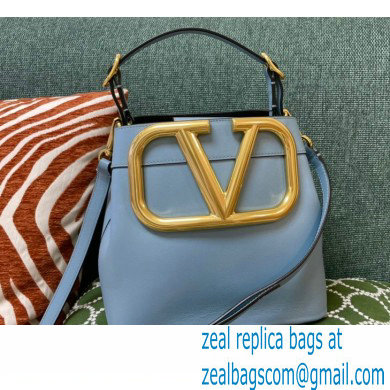 Valentino Supervee Calfskin Handbag Light Blue 2021