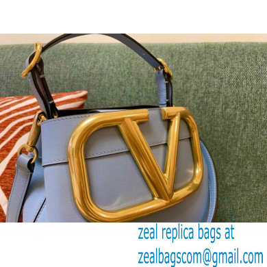 Valentino Supervee Calfskin Handbag Light Blue 2021 - Click Image to Close