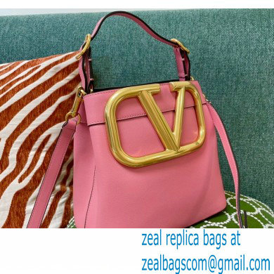 Valentino Supervee Calfskin Handbag Pink 2021