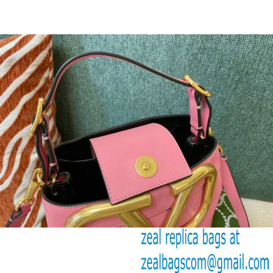 Valentino Supervee Calfskin Handbag Pink 2021